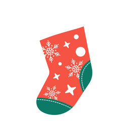 christmas sock illustration icon