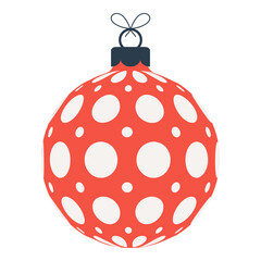 christmas ball hanging flat bauble