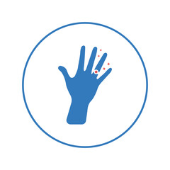 Married ring hand finger icon | Circle version icon |