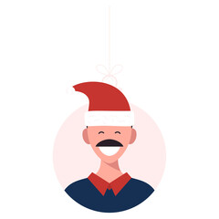 christmas ball person character avatar