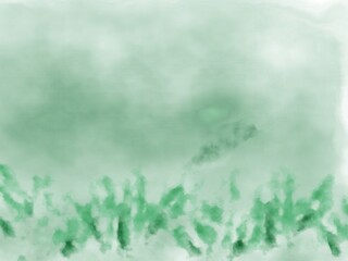 Green Grass Watercolor Abstract Painting Background