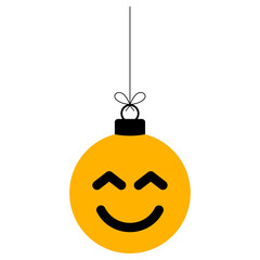 emoji emotion face christmas bauble ball