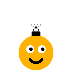 emoji emotion face christmas bauble ball