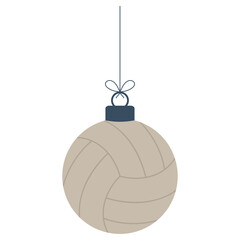 volleyball christmas ball illustration