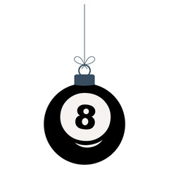 christmas billiard ball illustration