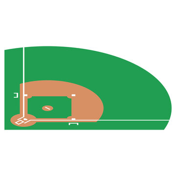 baseball field isolated illustration