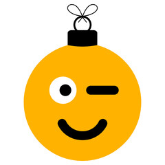 emoji emotion face christmas bauble ball