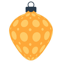 flat christmas bauble ball