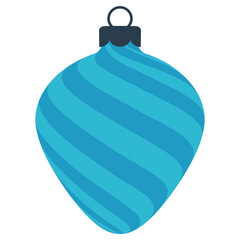 flat christmas bauble ball