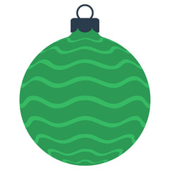 Naklejka premium flat christmas bauble ball