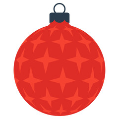 flat christmas bauble ball