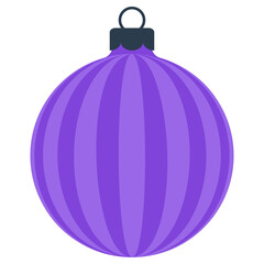 flat christmas bauble ball
