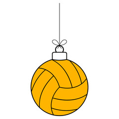 volleyball christmas ball illustration