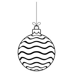 christmas ball flat line