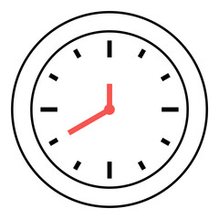 time clock icon flat