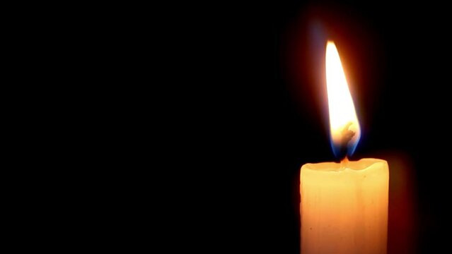 Candle lighting with black background