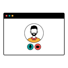 online video call illustration