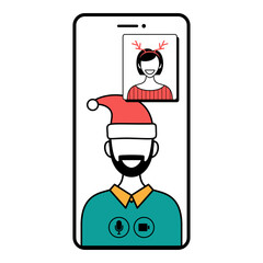 online christmas greeting concept