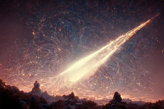 Artist impression of the Big Bang. 3d render. Wallpaper backdrop