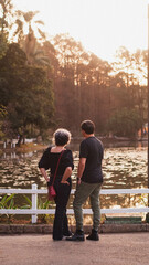 people walking in the park