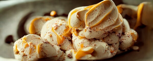 The ice cream of your dreams, salted caramel. 3D Illustration, Digital art - more tasty than the real thing - If that's even possible