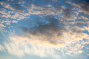 Blue sky, clouds and fantastic sky
