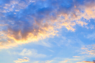 Blue sky, clouds and fantastic sky