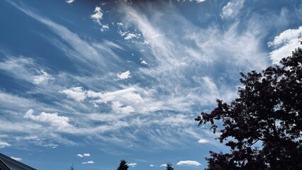 Blue skin with cloud
