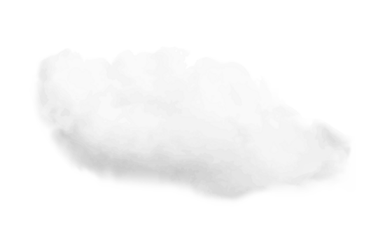 Realistic white cloud isolated