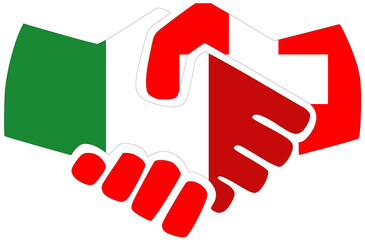 Italy - Switzerland handshake