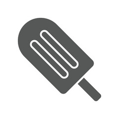 Tasty ice cream in popsicle with strawberry flavor. Freshness Sweet dessert food. Ice cream stick symbol summer, tropical vacation icon. Vector illustration filled outline style EPS10