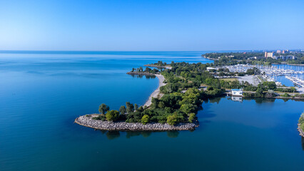 Humber Bay Park West in Toronto during the Summer Season - Mimico, Etobicoke, Ontario, Canada. 