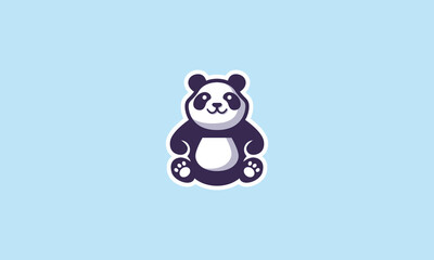 Cute panda mascot cartoon character 