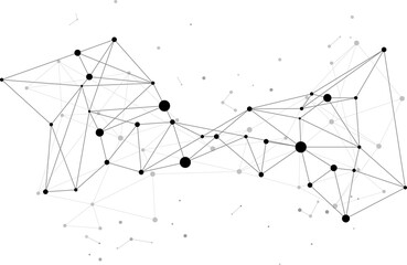 Network Connecting dot polygon background. Concept of Network Business, technology, Data and chemical. Dot connect line abstract background represent futuristic network and data transformation