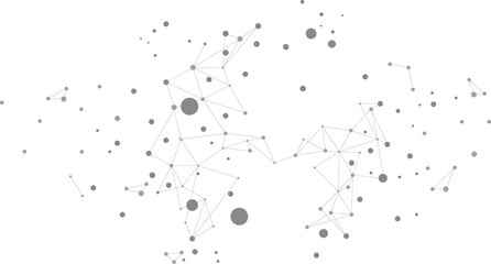Vector Wireframe polygonal lines Connect dot Geometric sphere isolated on white background. Concept of Big Data and data transformation.