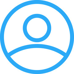 Fototapeta premium blue icon for user and profile