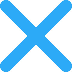 Fototapeta premium blue icon of stop and cancel