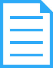 blue icon of document.