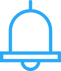 Obraz premium blue icon of bell and notification.