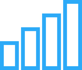 Blue icon business graph