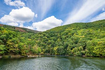 Lake Rursee, In the middle of the Eifel National Park, surrounded by unique natural scenery and unspoilt nature