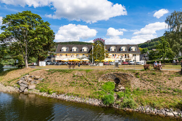 Hotel Seemöwe at lake Rursee, In the middle of the Eifel National Park, surrounded by unique...