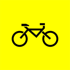 Logo vector illustration of a bicycle.  Simple and easy to recognize