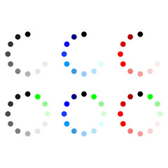 Vector illustration of buffering in the form of a circle moving in a circle with bright colors