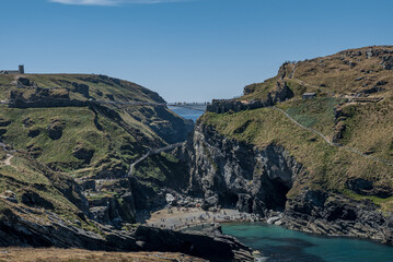 Fototapeta na wymiar cliffs at the coast of Tintagel