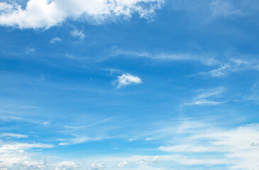 Naklejka na ściany i meble Blue sky background and white clouds