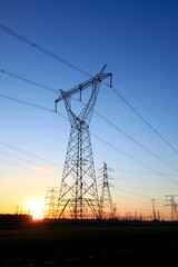 Fototapeta premium the pylon in the evening