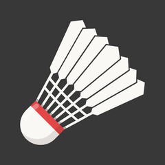 Vector of shuttlecock. Vector illustration badminton shuttlecock with black background. Suitable for content design assets.