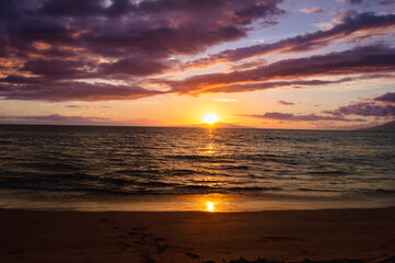 sunset on the beach