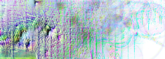 Obraz na płótnie Canvas Abstract glitch art grunge texture background image.